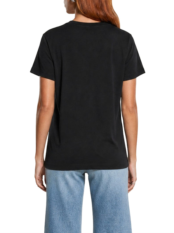 GUESS 1 USCITA T-Shirt Guess Snake Script Rhinestone - Nero