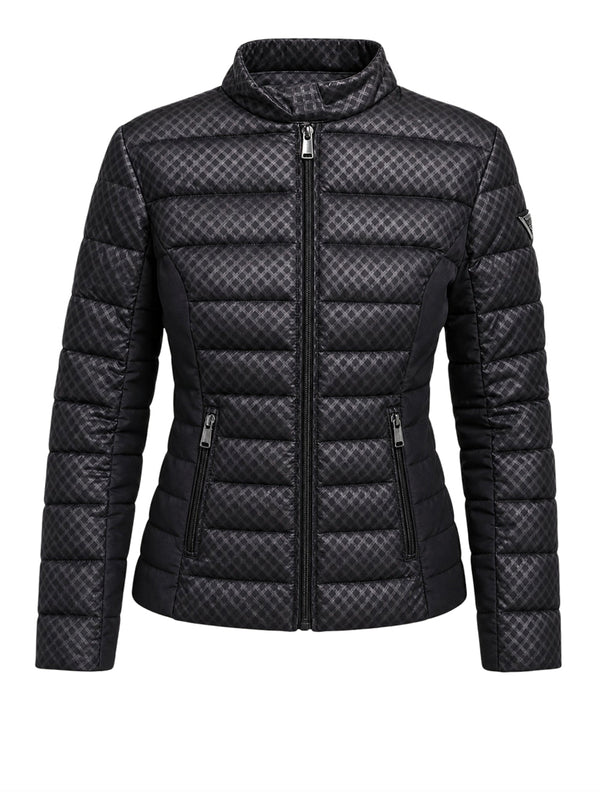 GUESS 1 USCITA Giubbotto Guess New Vona Block Embossed - Nero