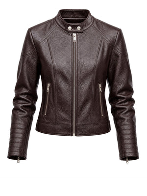 GUESS 1 USCITA Giubbino In Pelle Guess Marlene Caribou Moto - Marrone
