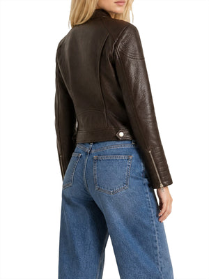 GUESS 1 USCITA Giubbino In Pelle Guess Marlene Caribou Moto - Marrone