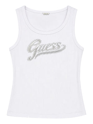 GUESS 1 USCITA Canotta Guess Malika Logo - Bianco