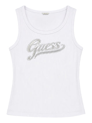 GUESS 1 USCITA Canotta Guess Malika Logo - Bianco