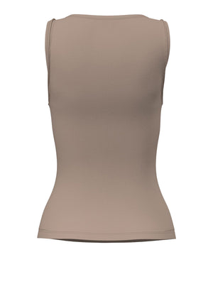 GUESS 1 USCITA Canotta Guess Malika Logo - Taupe