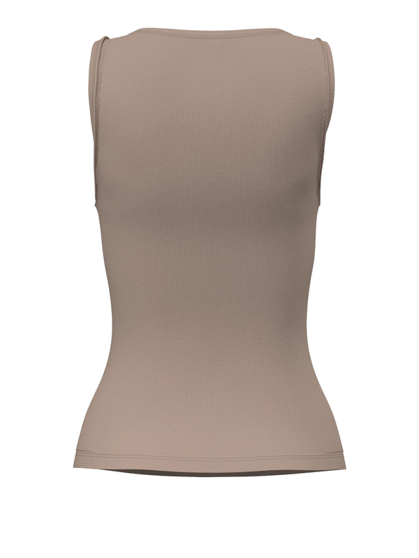 GUESS 1 USCITA Canotta Guess Malika Logo - Taupe