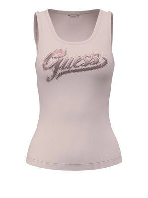 Guess Top Sl Malika Logo Tank Guess - Lilla