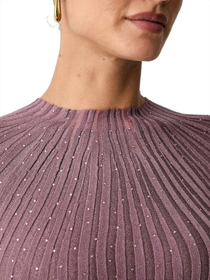 GUESS 1 USCITA T-Shiert Guess Ss Sheer Yoke Cn Perilla Ribbe - Viola