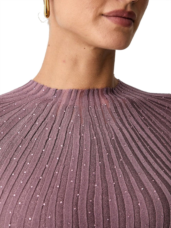 GUESS 1 USCITA T-Shiert Guess Ss Sheer Yoke Cn Perilla Ribbe - Viola