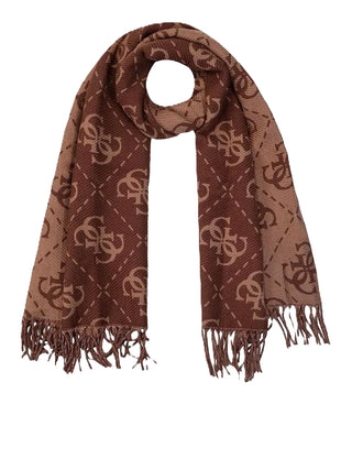 GUESS 2 USCITA Sciarpa Nolana 4G Logo Guess - Marrone