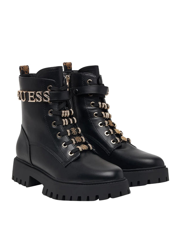 Guess Anfibi in Ecopelle Ficki Guess - Nero/Marrone
