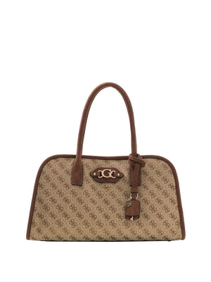 GUESS 2 USCITA Borsa A Mano Samantha Girlfriend Guess - Marrone/Beige