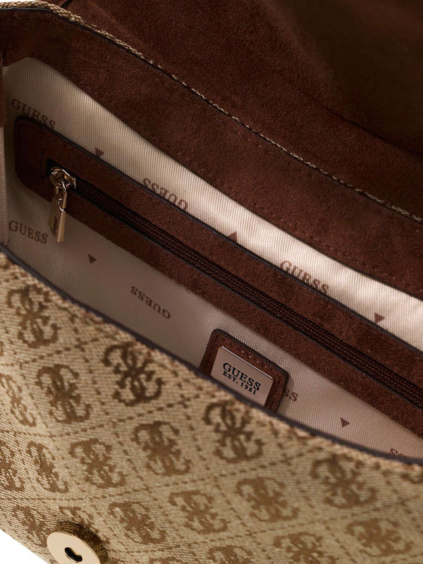 Guess Borsa a Tracolla Samantha Flap Guess - Marrone