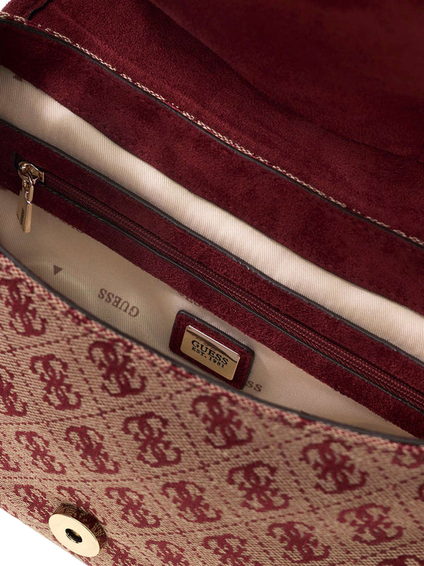 GUESS 2 USCITA Borsa a Tracolla Samantha Flap Guess - Bordeaux