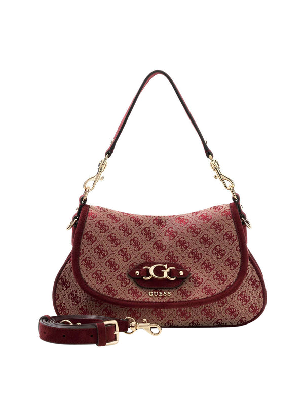 GUESS 2 USCITA Borsa a Tracolla Samantha Flap Guess - Bordeaux
