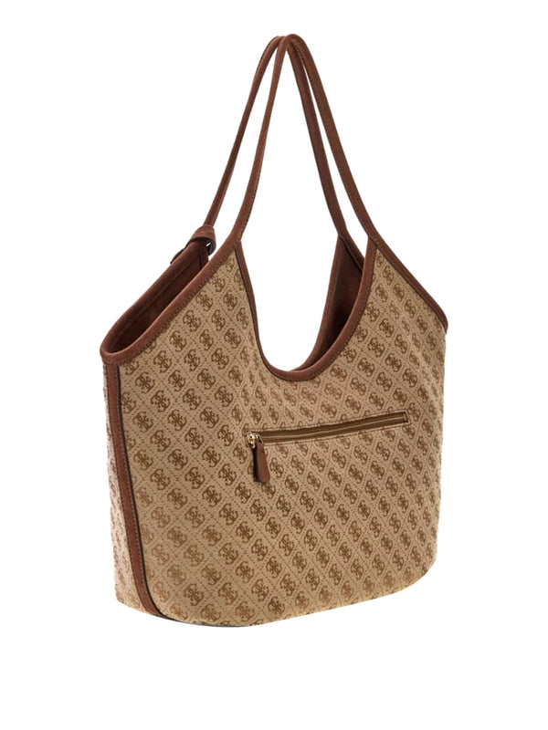 GUESS 2 USCITA Borsa Tote Con Logo Samantha Guess - Beige