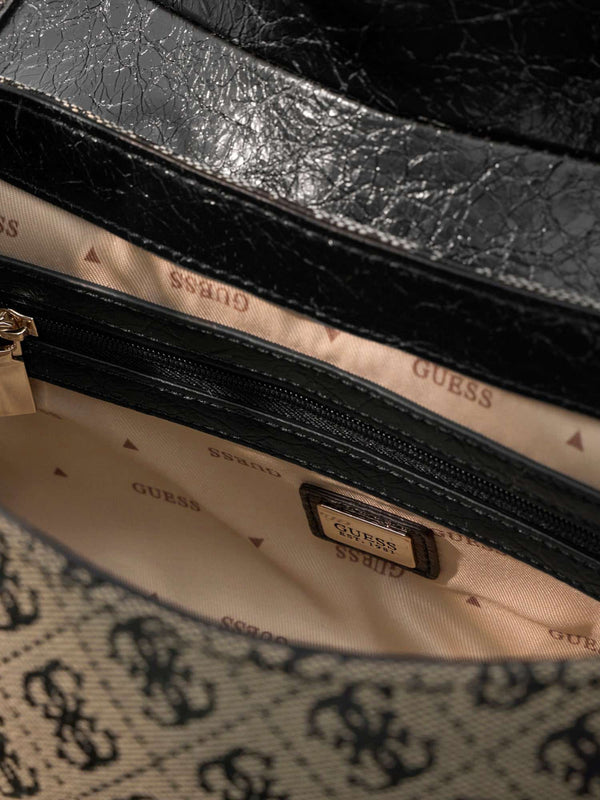 GUESS 2 USCITA Borsa A Tracolla Guess Samantha Flap - Nero