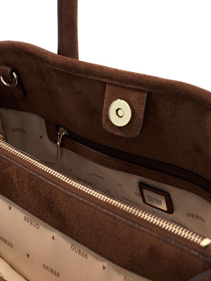 GUESS 2 USCITA Borsa a Mano Samantha Guess - Marrone