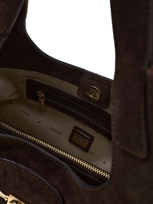 GUESS 2 USCITA Borsa a Mano Sunset Small Hobo Guess - Marrone