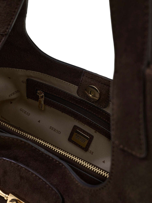 GUESS 2 USCITA Borsa a Mano Sunset Small Hobo Guess - Marrone