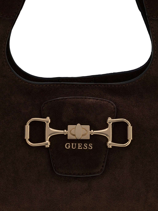 GUESS 2 USCITA Borsa a Mano Sunset Small Hobo Guess - Marrone