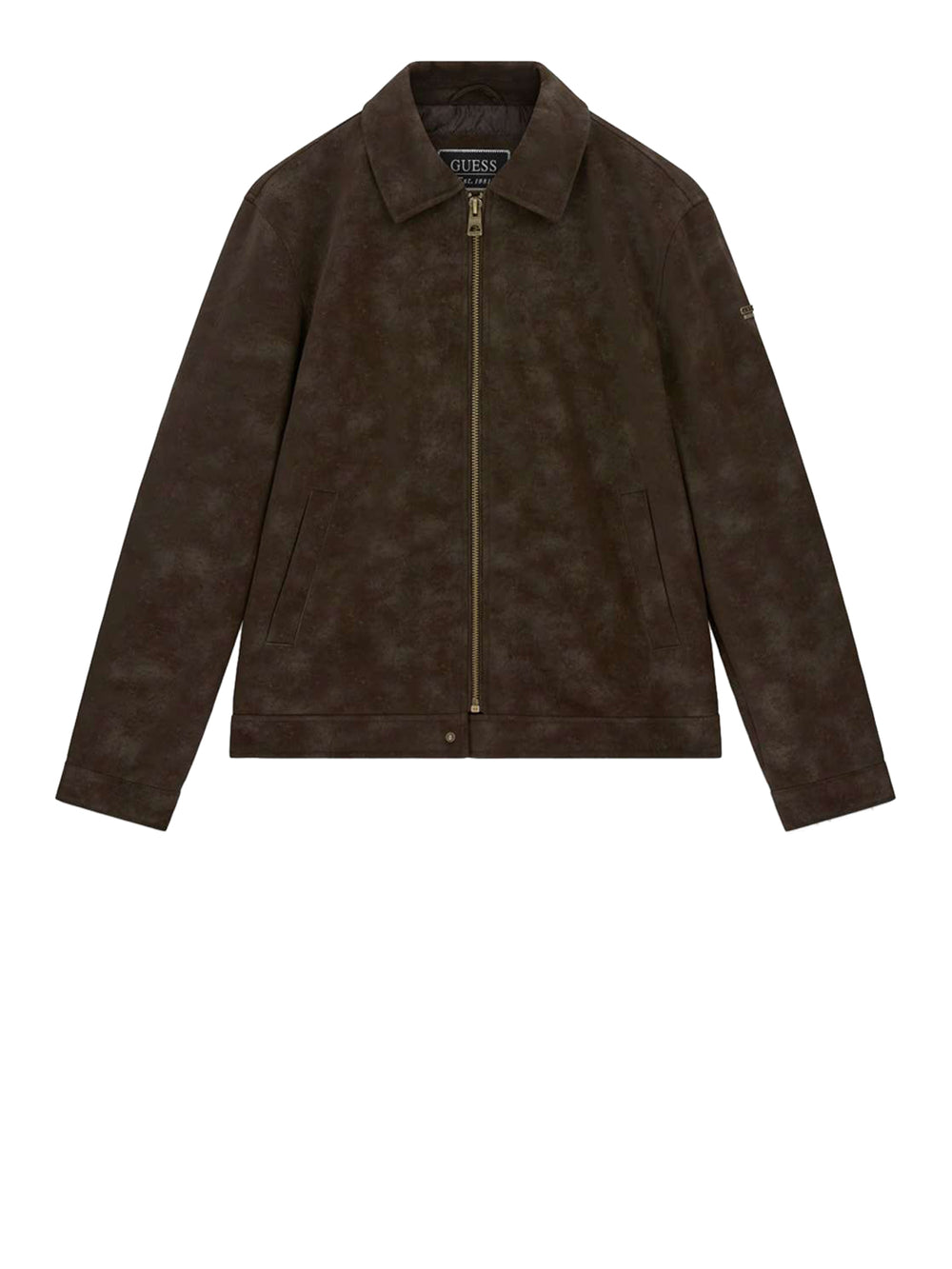 Guess Giacca Guess Leather Monogram Marrone