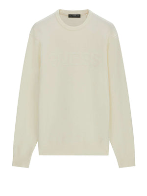 GUESS 2 USCITA Felpa Guess Noburo Cn Logo Reverse Ls - Beige