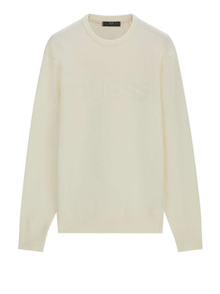 GUESS 2 USCITA Felpa Guess Noburo Cn Logo Reverse Ls - Beige