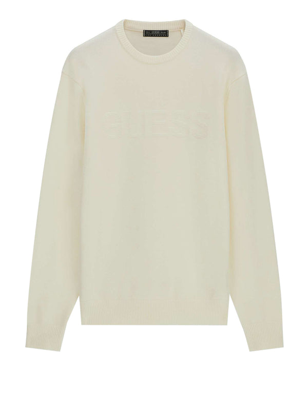 GUESS 2 USCITA Felpa Guess Noburo Cn Logo Reverse Ls - Beige