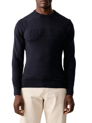Guess Maglione Girocollo in Viscosa Noburo Guess - Blu Navy