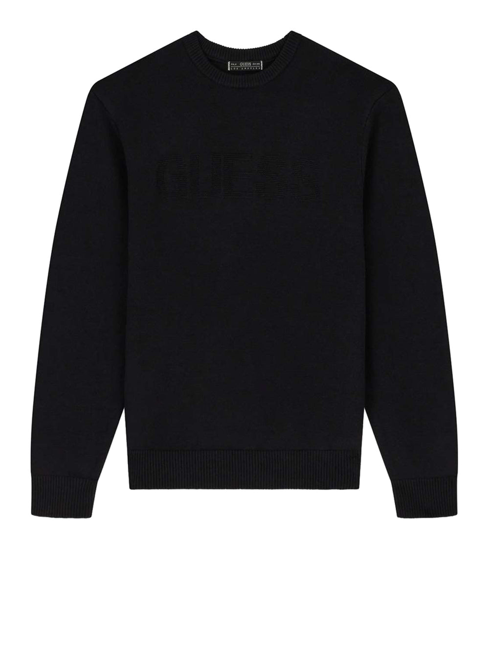 GUESS 2 USCITA Felpa Guess Noburo Cn Logo Reverse Ls - Nero
