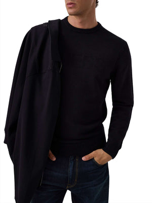 GUESS 2 USCITA Felpa Guess Noburo Cn Logo Reverse Ls - Nero