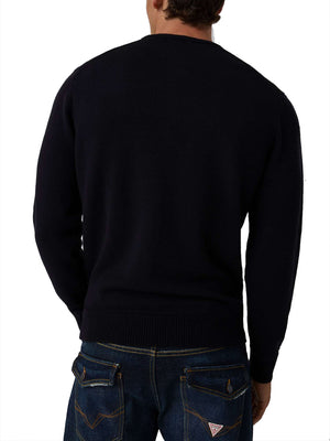 GUESS 2 USCITA Felpa Guess Noburo Cn Logo Reverse Ls - Nero