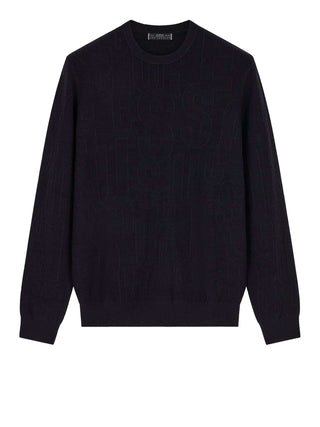 GUESS 2 USCITA Maglia Guess Nestor Cn Allover Logo Swtr- Nero