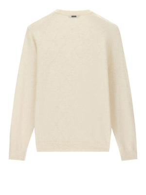 GUESS 2 USCITA Felpa Guess Nial Cn Ls Diamond Stitch - Bianco