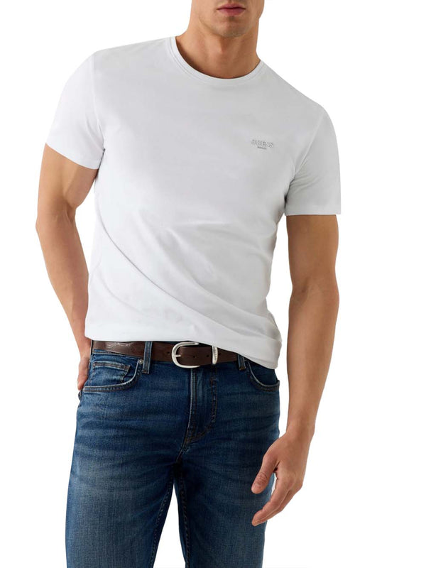 GUESS 2 USCITA T-Shirt Guess In Misto Cotone - Bianco