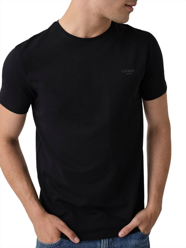 GUESS 2 USCITA T-Shirt Guess In Misto Cotone - Nero