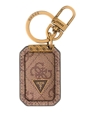 GUESS 2 USCITA Portachiavi Guess Plate Beige