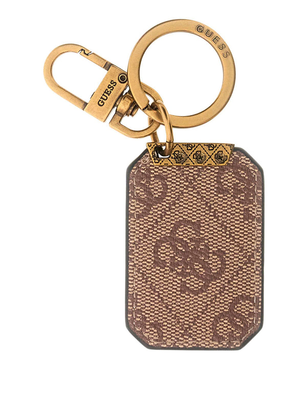 GUESS 2 USCITA Portachiavi Guess Plate Beige