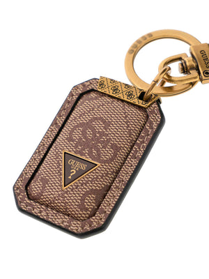 GUESS 2 USCITA Portachiavi Guess Plate Beige