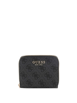 GUESS 2 USCITA Mini Portafoglio Guess Laurel Zip Around - Nero