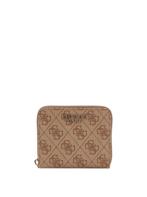 GUESS 2 USCITA Portafoglio Mini Guess Con Logo Laurel 4G - Beige