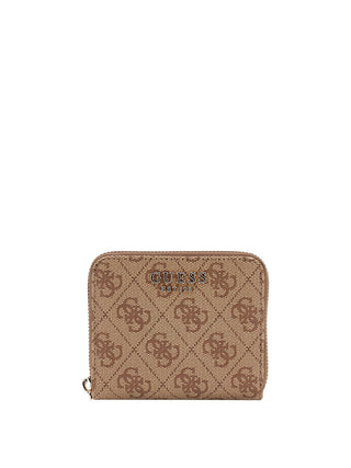 GUESS 2 USCITA Portafoglio Mini Guess Con Logo Laurel 4G - Beige