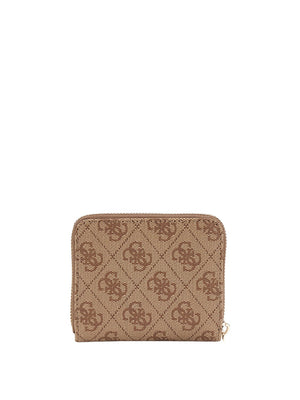 GUESS 2 USCITA Portafoglio Mini Guess Con Logo Laurel 4G - Beige