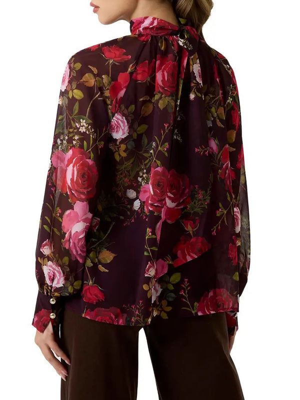 Guess Blusa Ls Audrine Bow Guess - Tapestry Pink Bouque