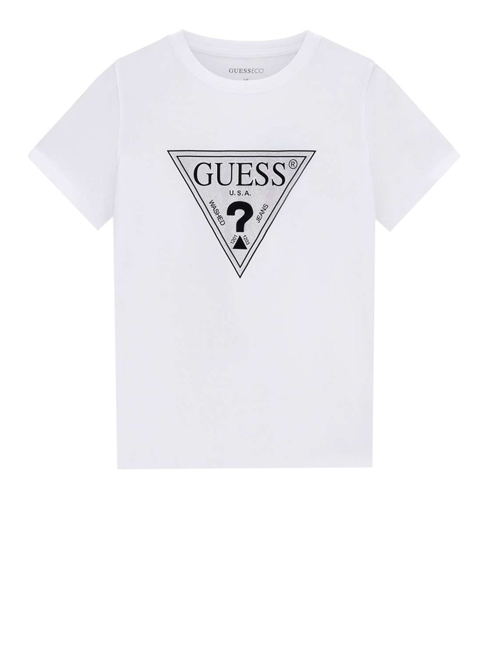 GUESS 2 USCITA Guess T-Shirt Ss Cn Crystals Triangle Tee - Bianco