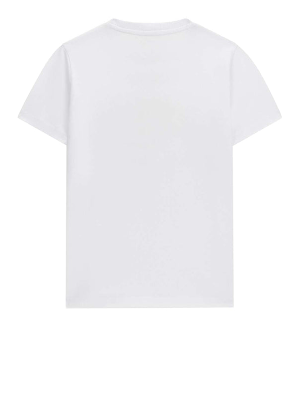 GUESS 2 USCITA T-Shirt Guess Ss Cn 4G Round Crystals Logo - Bianco