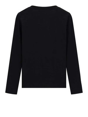 GUESS 2 USCITA T-Shirt Guess Ls Cn 4G Round Crystals Logo - Nero