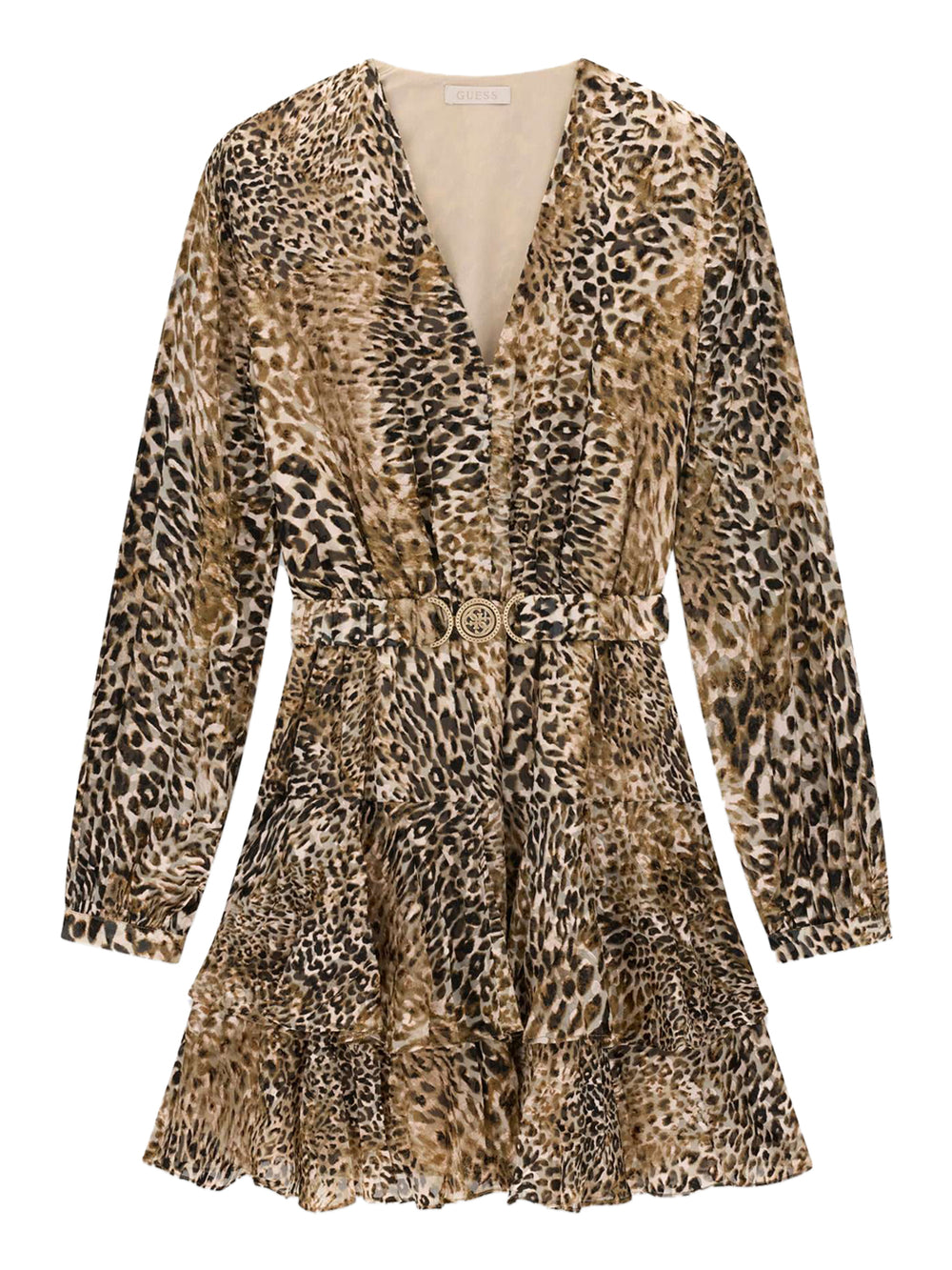 GUESS 2 USCITA Abito Guess Clarisse Belted Flare - Leopard