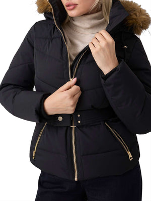 GUESS 2 USCITA Guess Giubbotto New Fatema Short Belted Puffer Nero