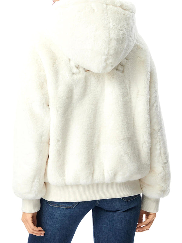 GUESS 2 USCITA Giacca New Lucrezia Faux Fur Logo Jac Guess - Bianco Crema
