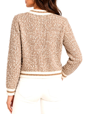 GUESS 2 USCITA Cardigan Guess Ls Cn Aomori Cardi Swtr - Mocassin